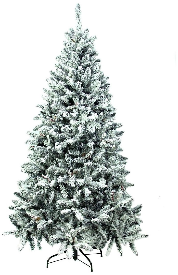 Искусственная ель Beatrees Snow Princess заснеженная с шишками и ягодами 210 см