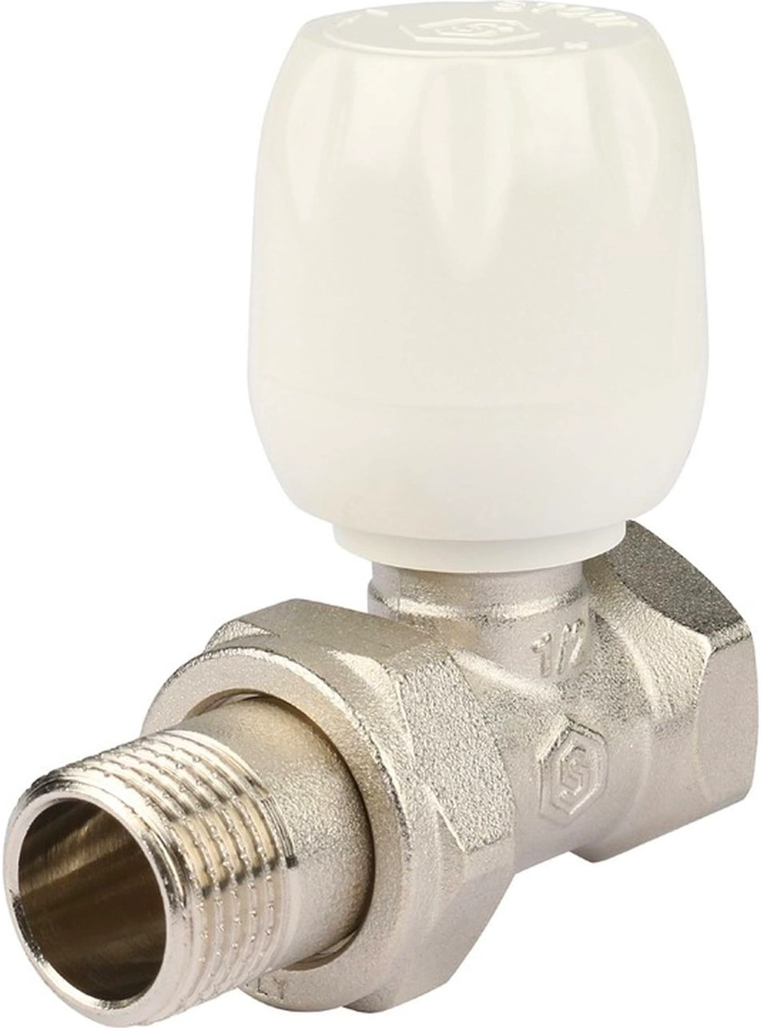 Клапан для радиатора латунь прямой 1/2" STOUT SVRs с неподъемным шпинделем