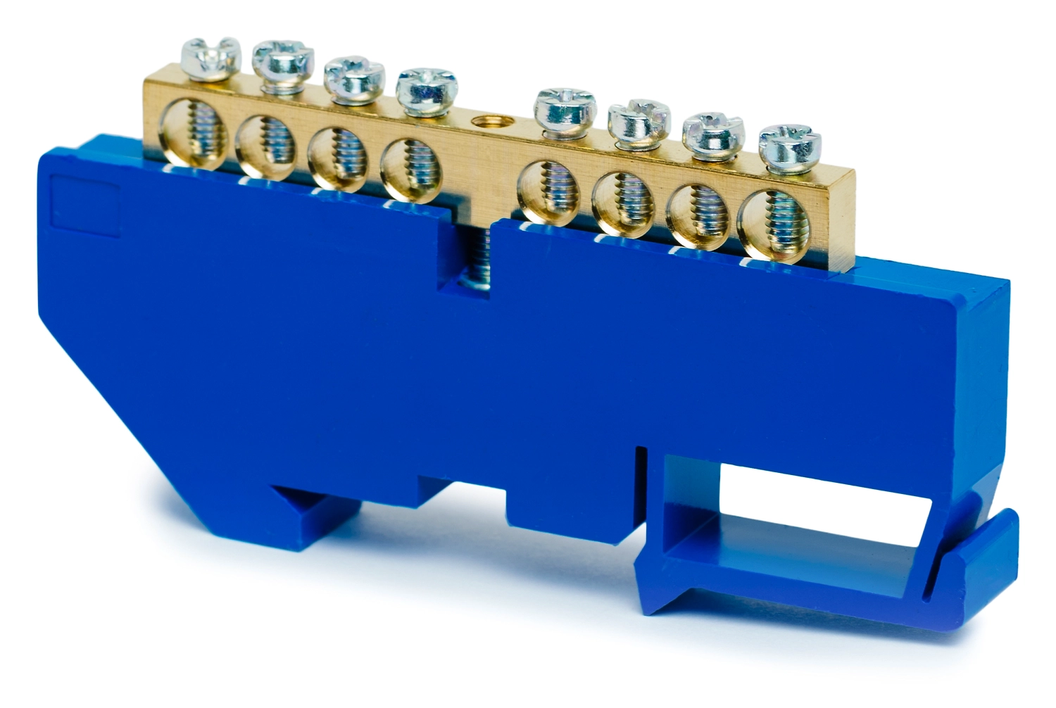 Шина нулевая REXANT синий изолятор 8 ГРУП 6X9