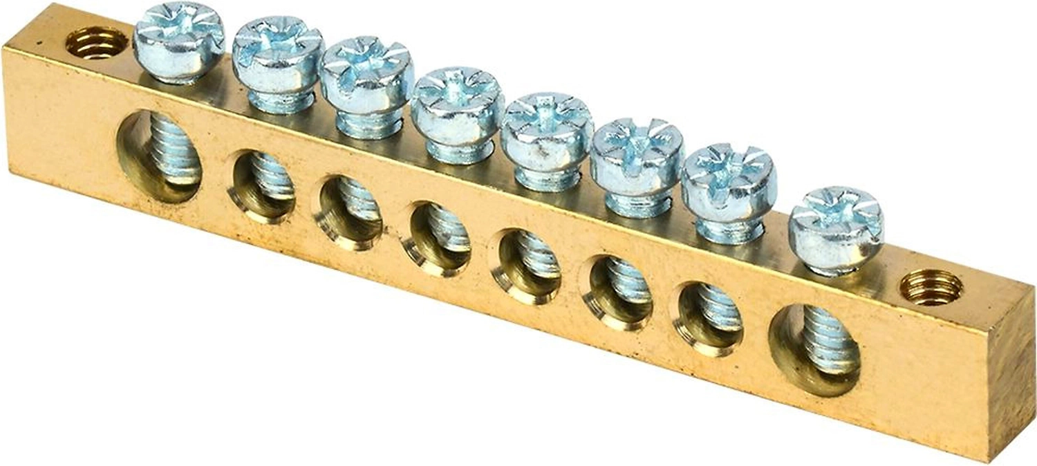 Шина нулевая PE-N REXANT крепление края 6X9 8/2