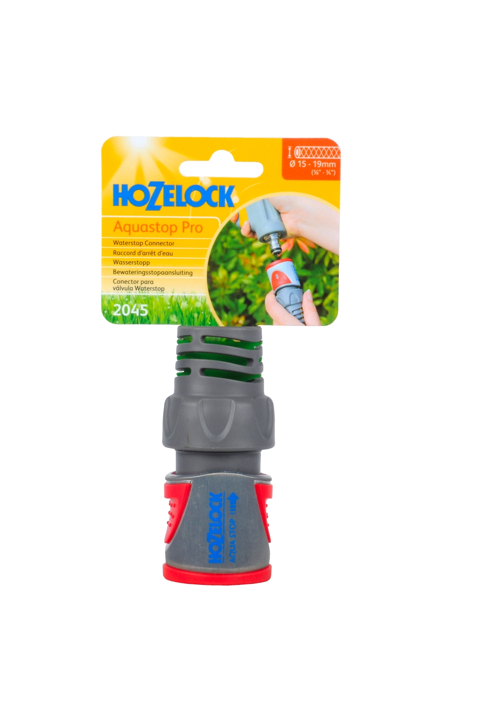 Коннектор для шланга HOZELOCK AquaStop PRO 2045P6536 19 мм