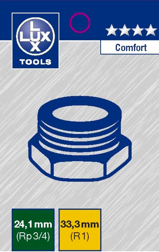 Соединитель резьбовой LUX-TOOLS 1" на 3/4"