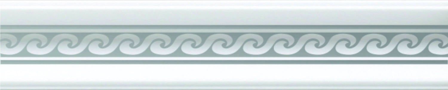 Плинтус потолочный SOLID С15/40 Волна 200х3,8х3,8 см бело-серебряный