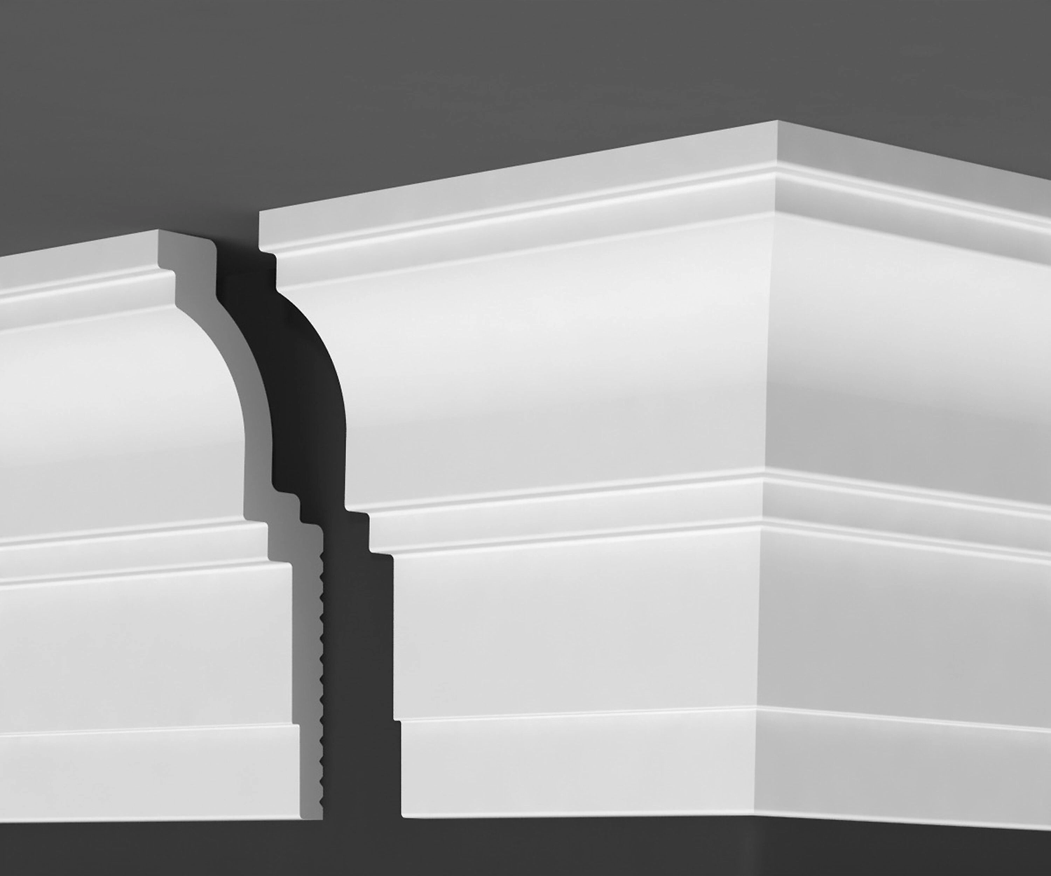 Плинтус потолочный ДЕ-БАГЕТ П-20 200х10х4 см белый