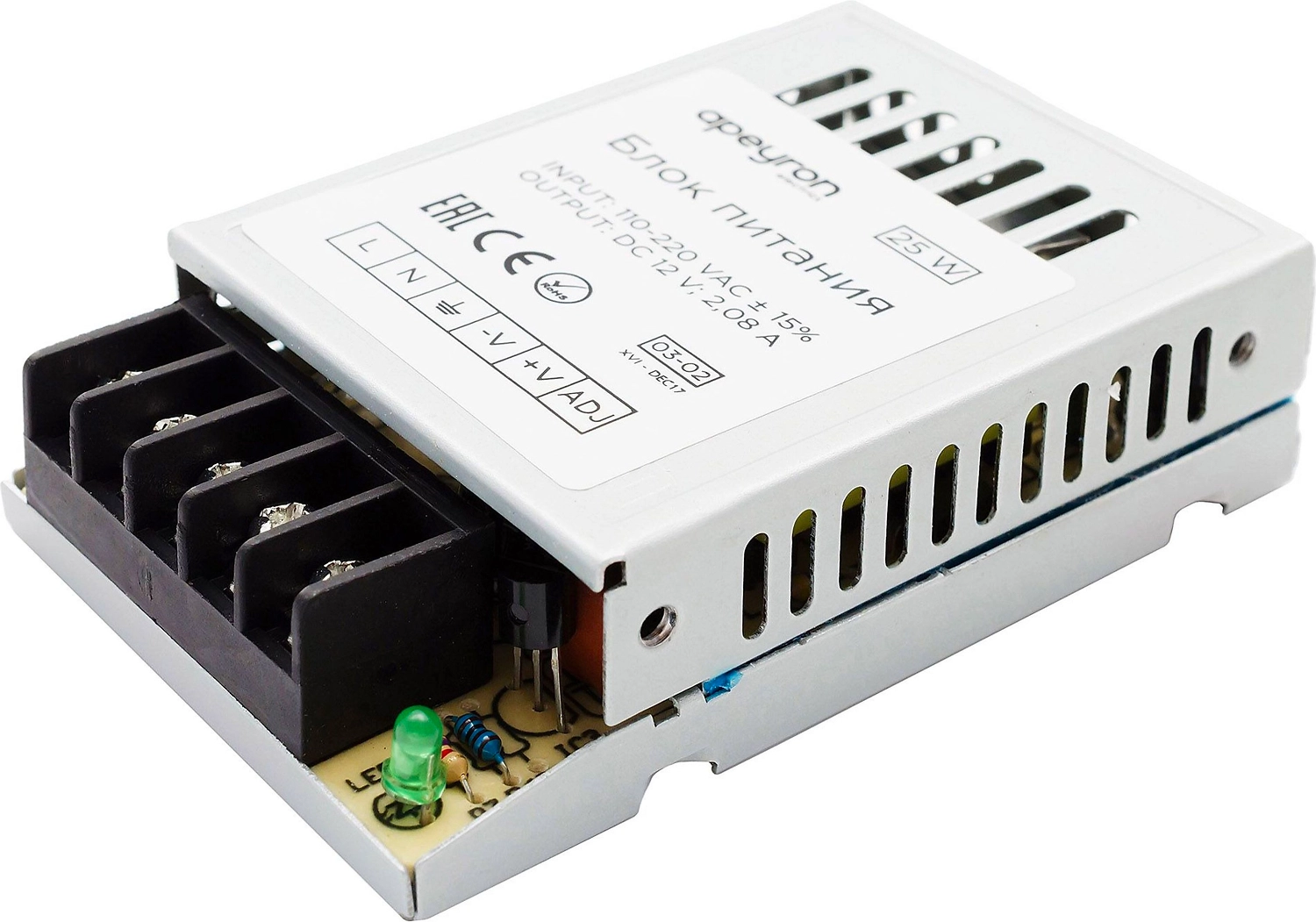 Блок питания для светодиодной ленты Apeyron Electrics 03-02 25 Вт 12 В 2 А