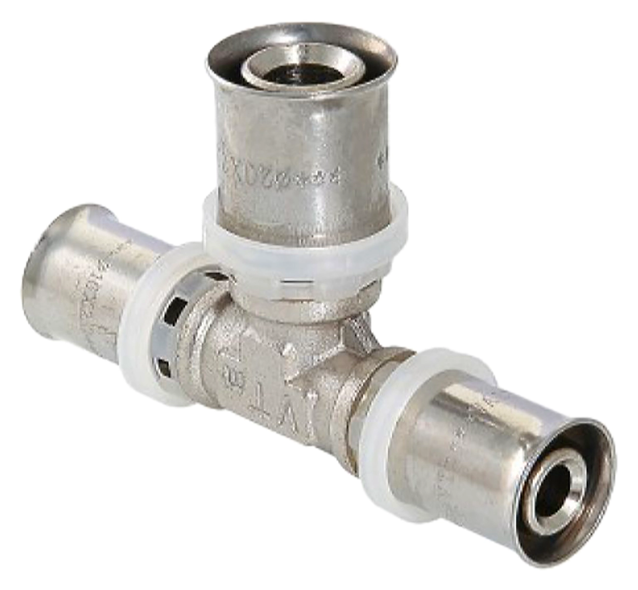 Тройник латунь никелированный VALTEC VTm.231.N 20 мм