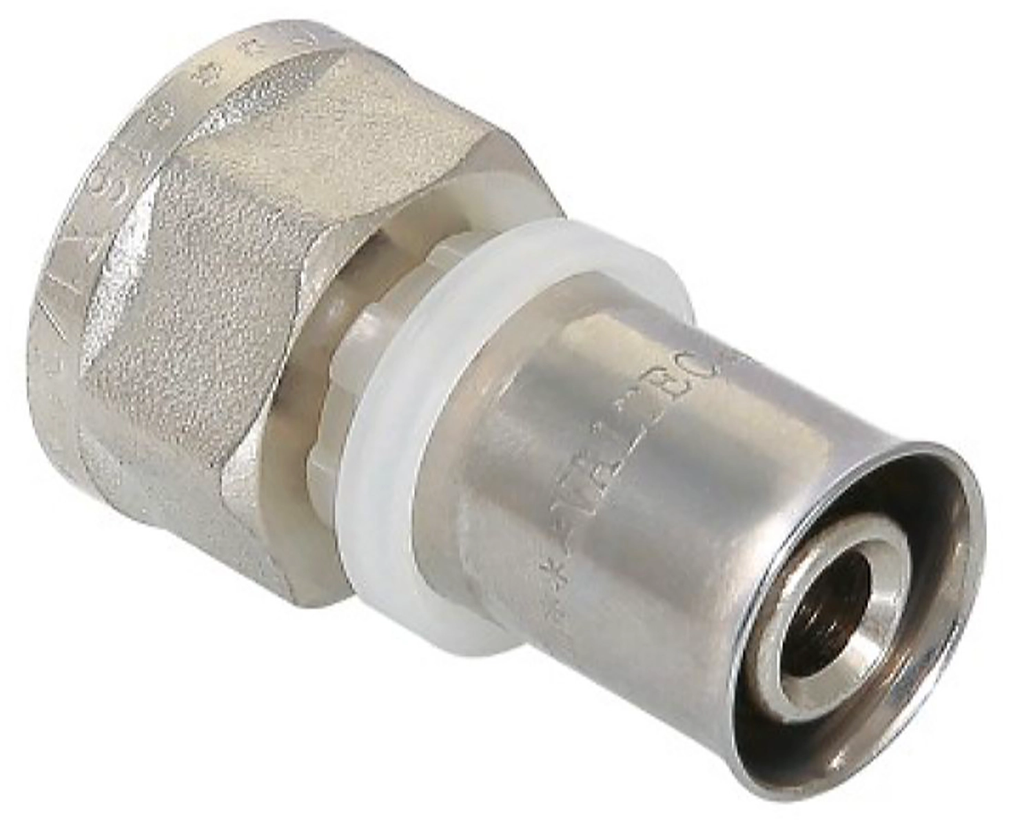 Соединитель латунь никелированный VALTEC VTm.202.N 3/4" х 20 мм