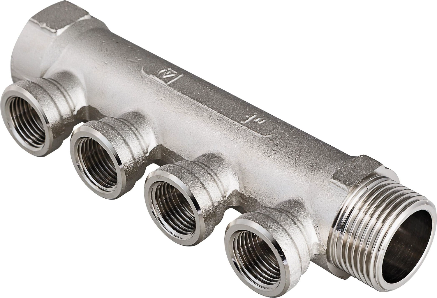 Коллектор латунь никелированная VALTEC O55004152 3/4"-1/2" 