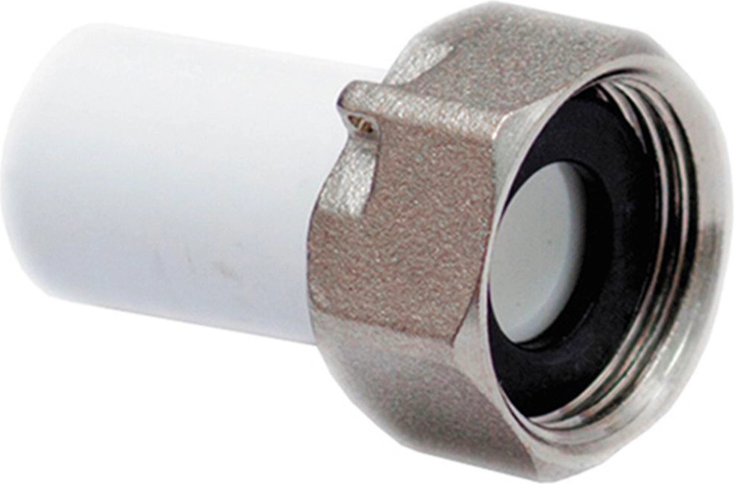 Штуцер для присоединения счетчика воды PPR 20х 3/4,  белый, RTP