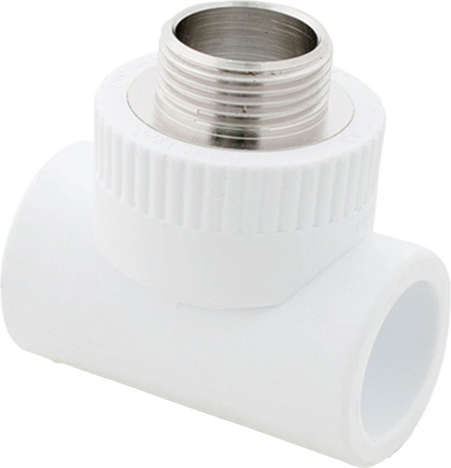 Тройник комбинированный PPR наружная резьба 20х3/4,  белый, RTP