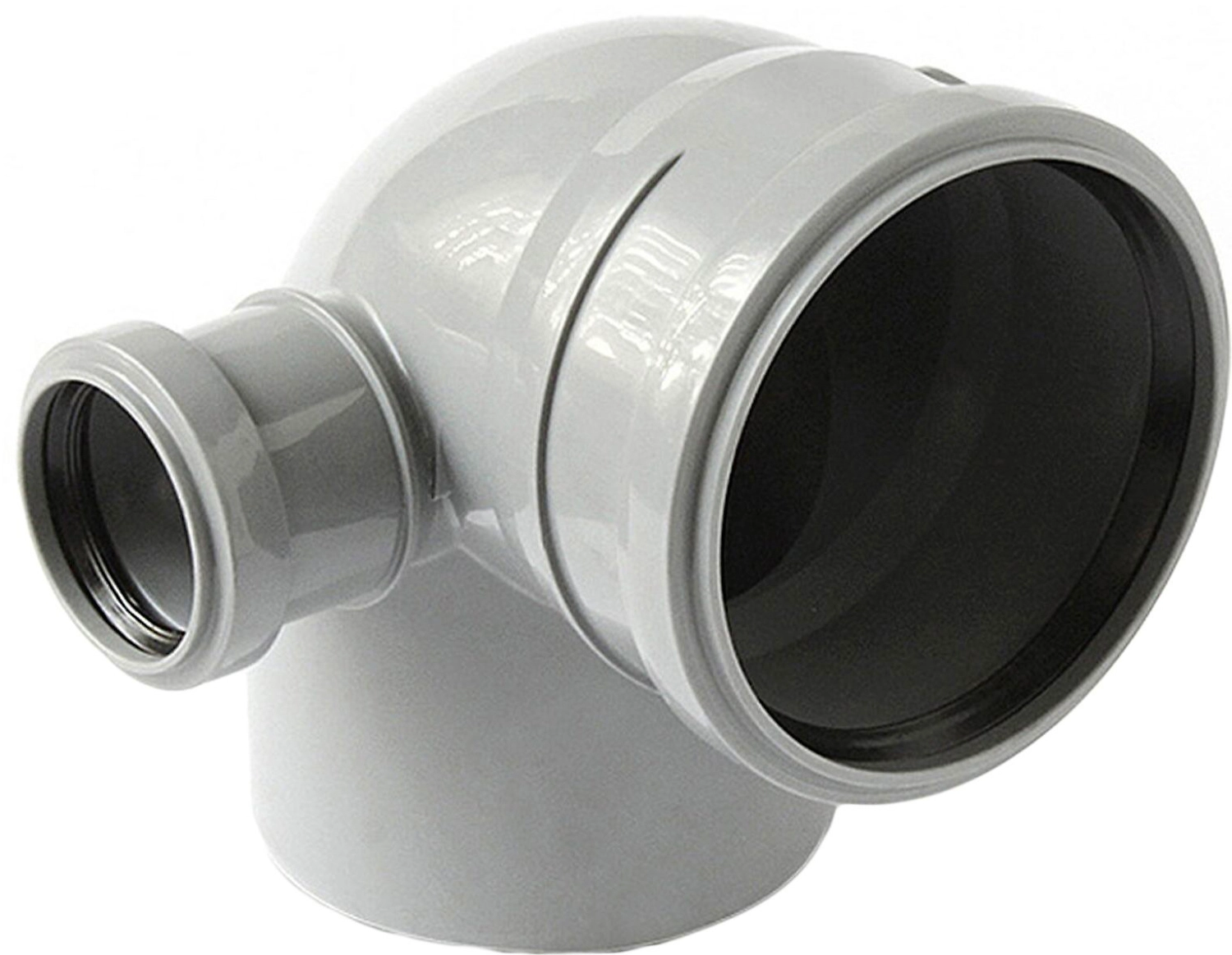 Отвод левый ВК ПП 110/50х87, серый, RTP