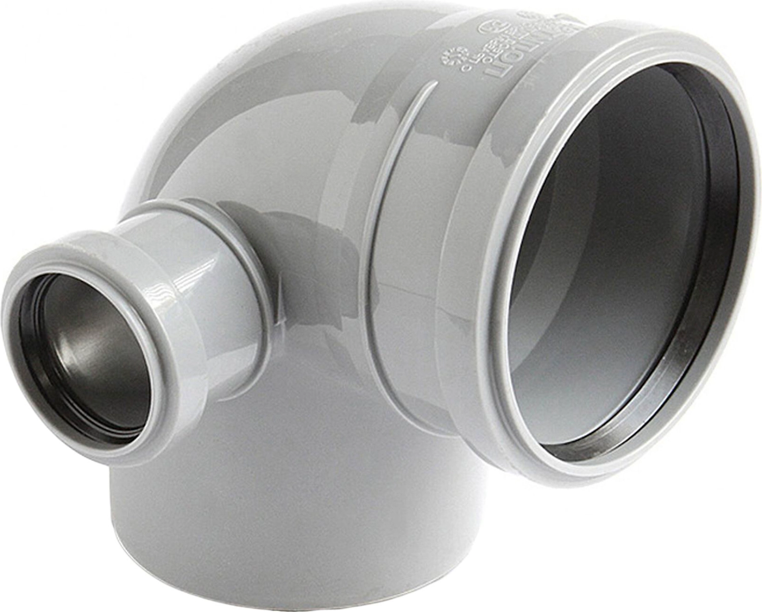 Отвод правый ВК ПП 110/50х87, серый, RTP