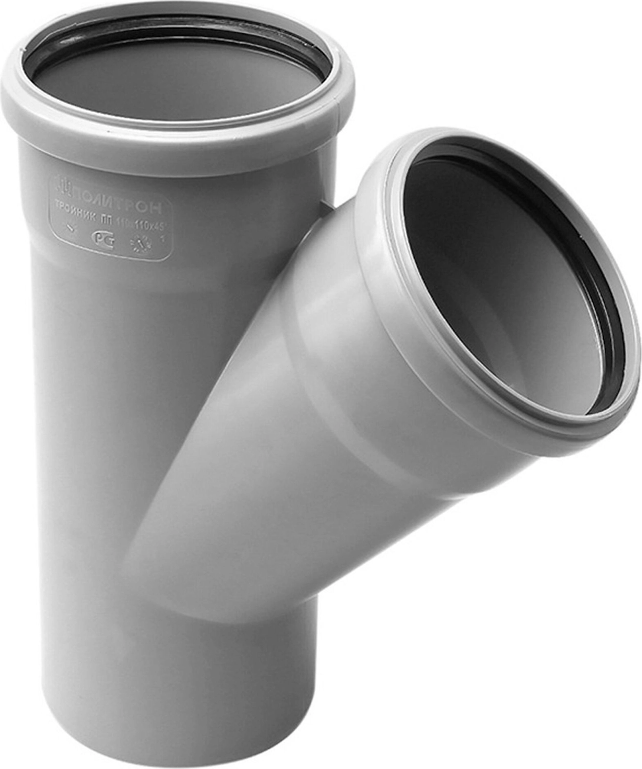 Тройник ВК ПП 110/110х45, серый, RTP