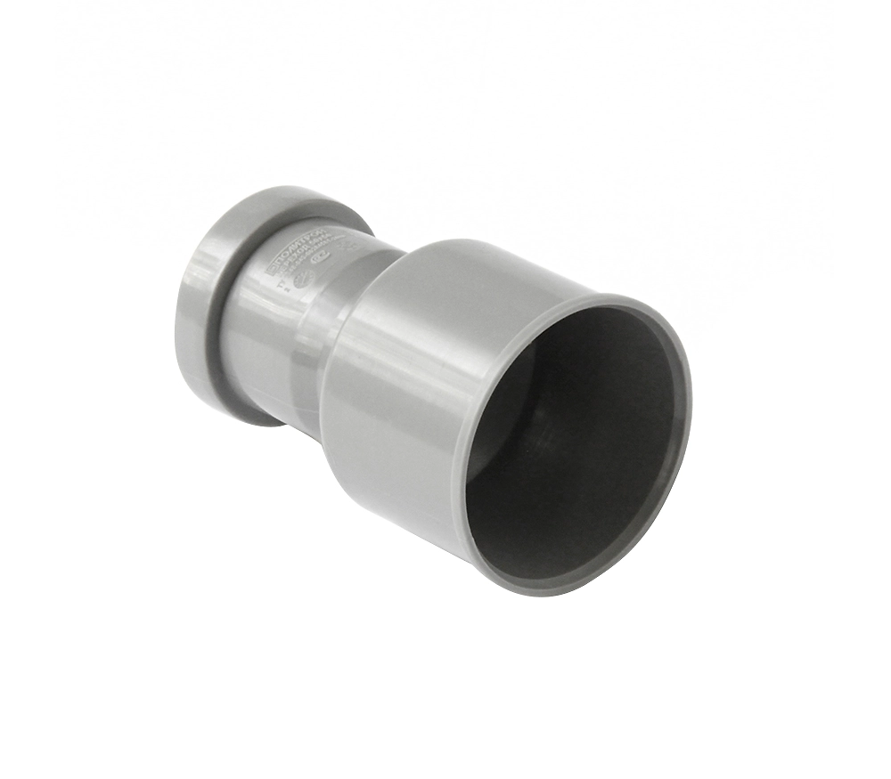 Переход с чугуна на пластик в комплекте с манжетой ВК ПП 50/75, серый, RTP