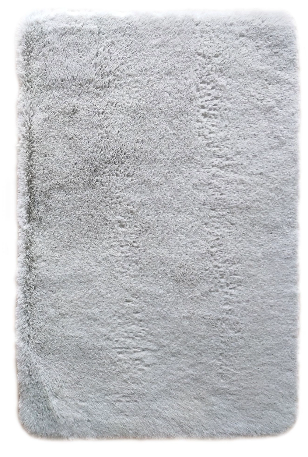 Коврик для ванной комнаты, прикроватный 53х80 см искусственный мех серый