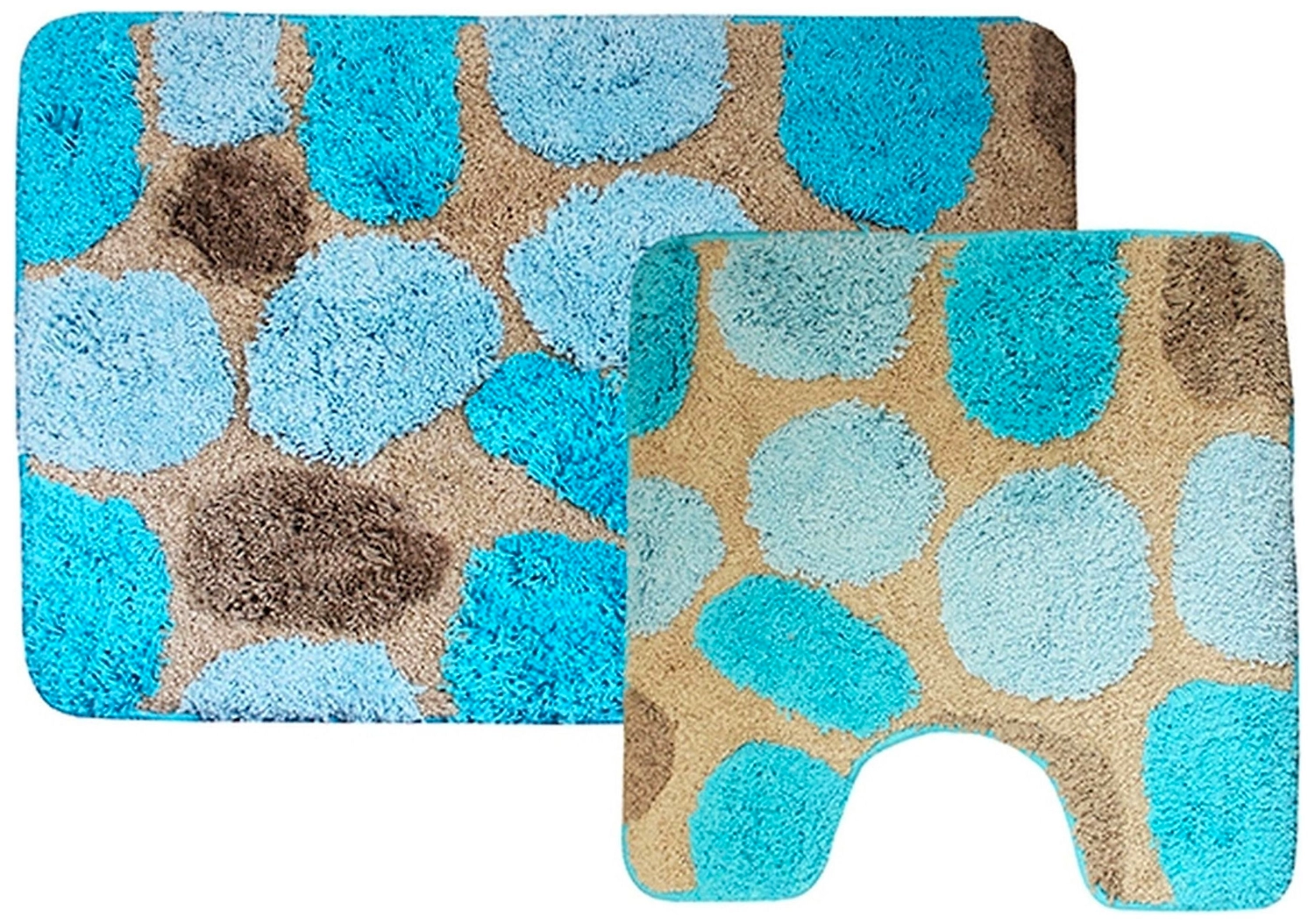 Комплект ковриков для ванной комнаты и туалета Dasch Лора 80х50 см ворсовый