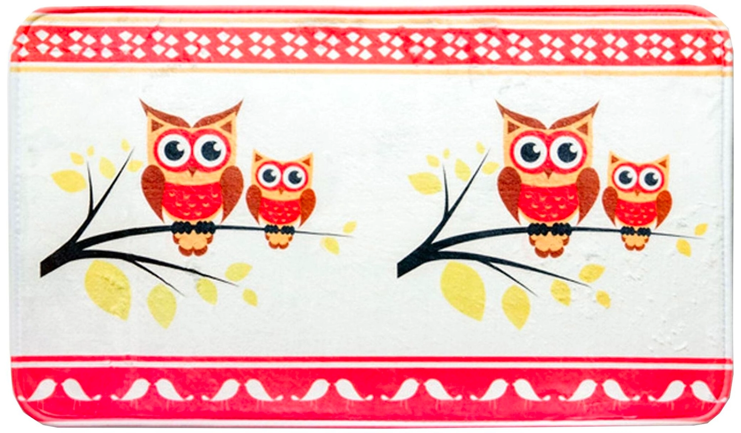 Коврик для ванной комнаты Sibo Etnika Совы 80х50 см текстильный многоцветный