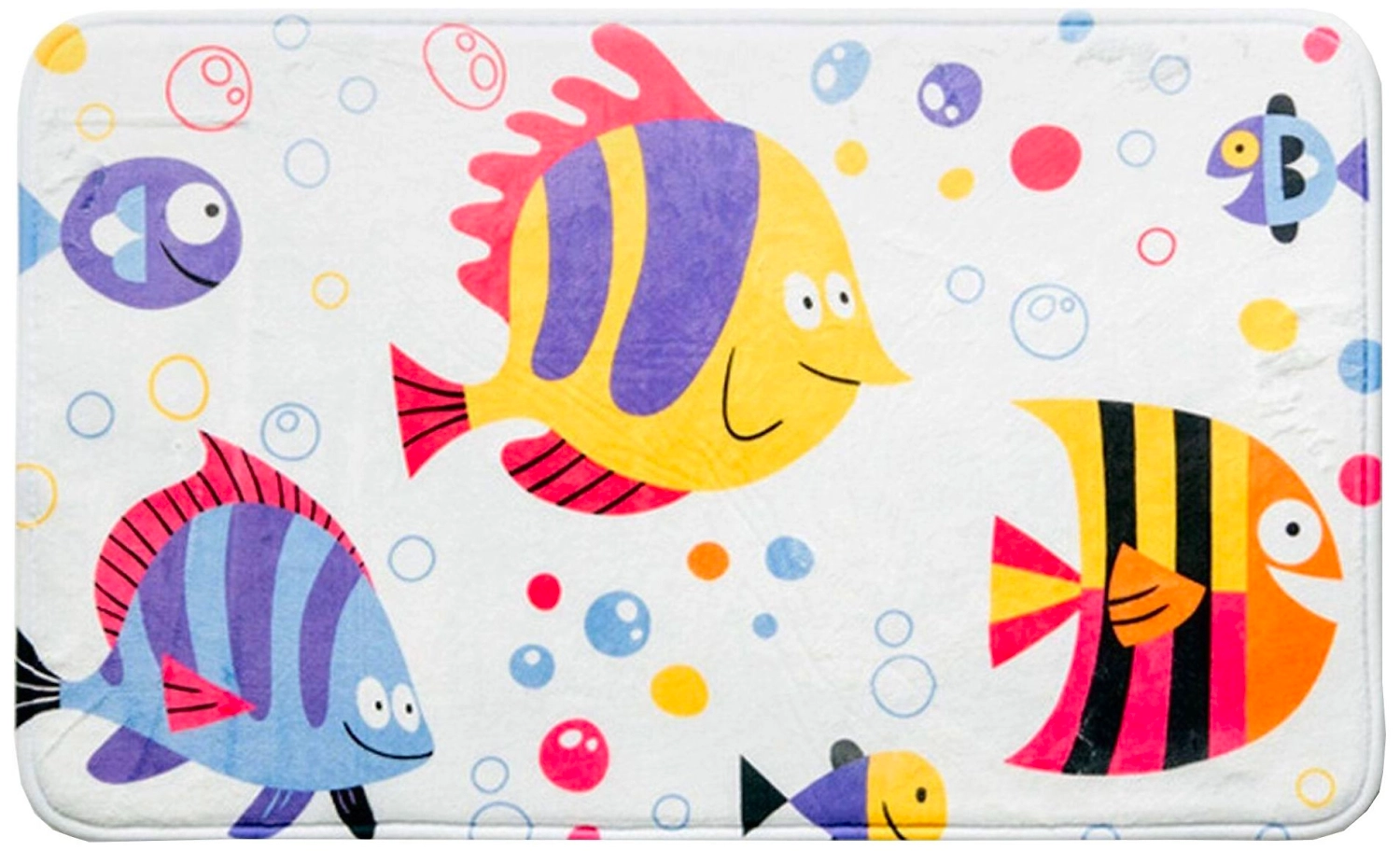 Коврик для ванной комнаты Sibo Etnika Рыбы 80х50 см текстильный многоцветный