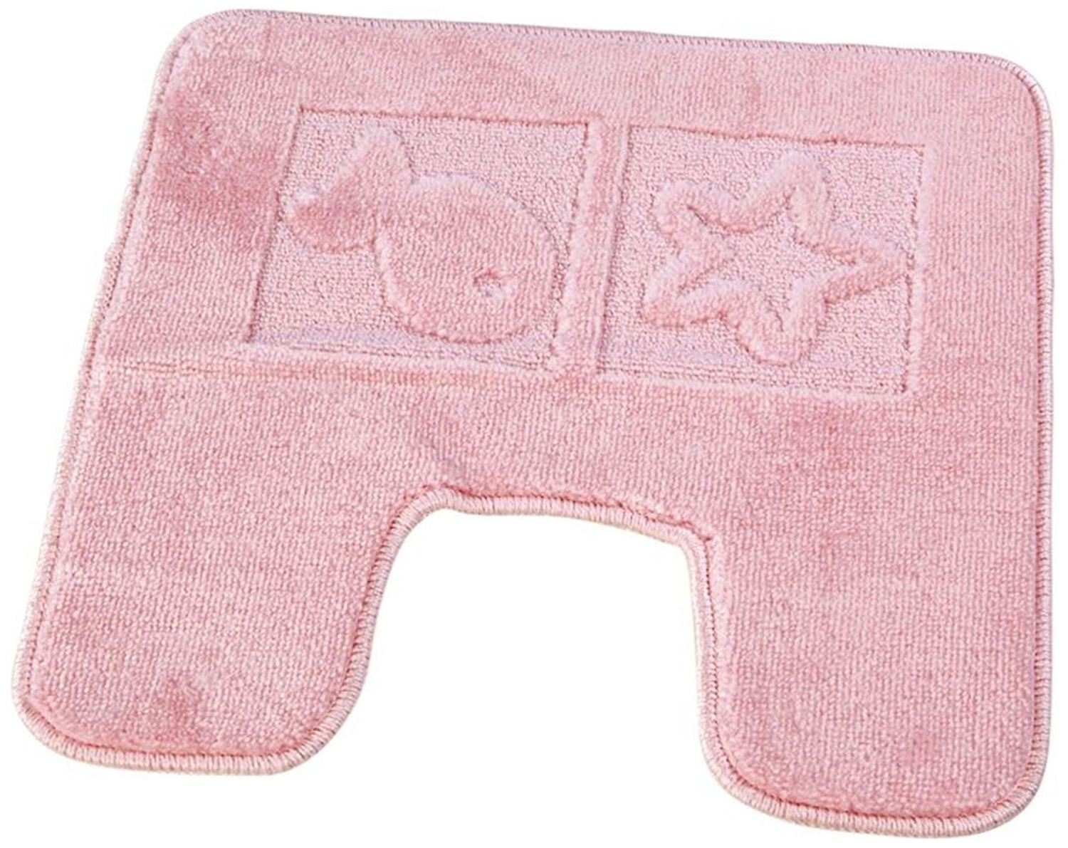 Коврик для туалета Fishes 50х50 см ворсовый розовый