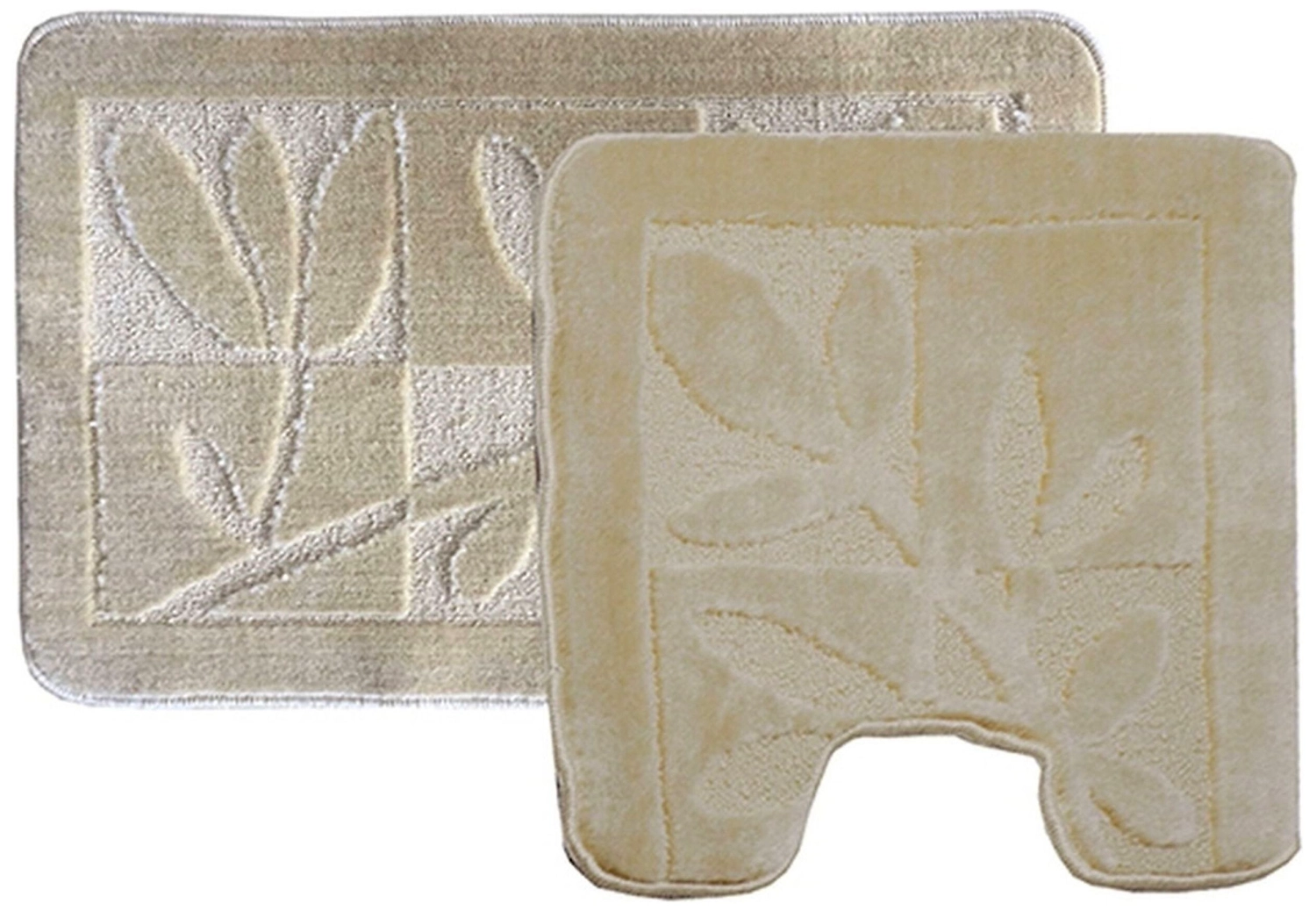 Комплект ковриков для ванной комнаты и туалета Dasch 80х50 см ворсовый бежевый