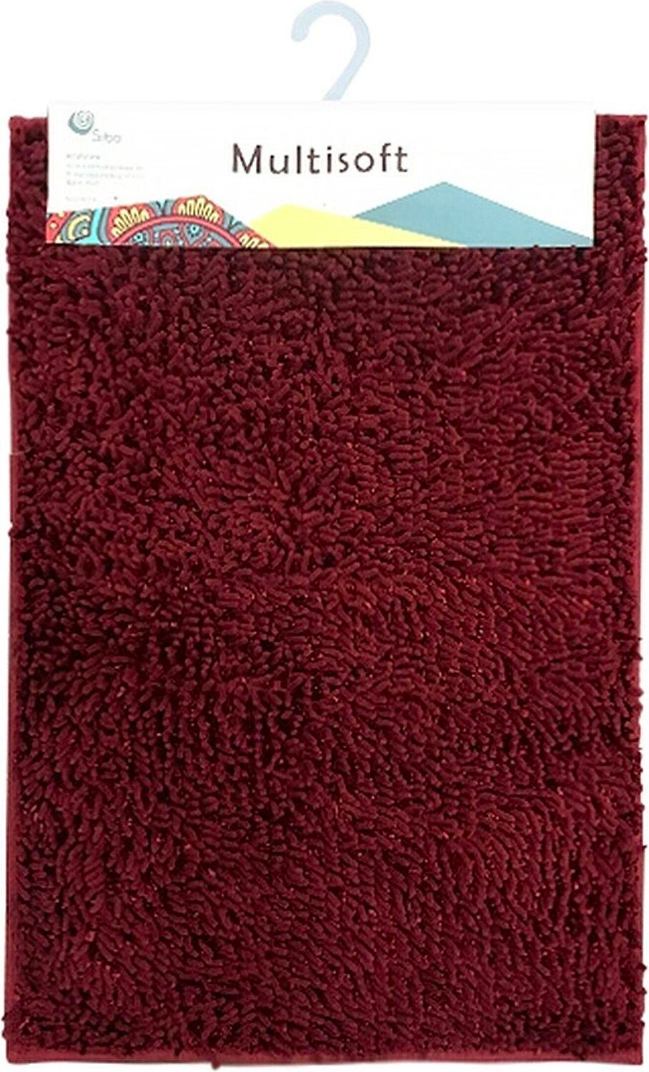 Коврик для ванной комнаты Sibo Multisoft 90х60 см ворсовой бордо
