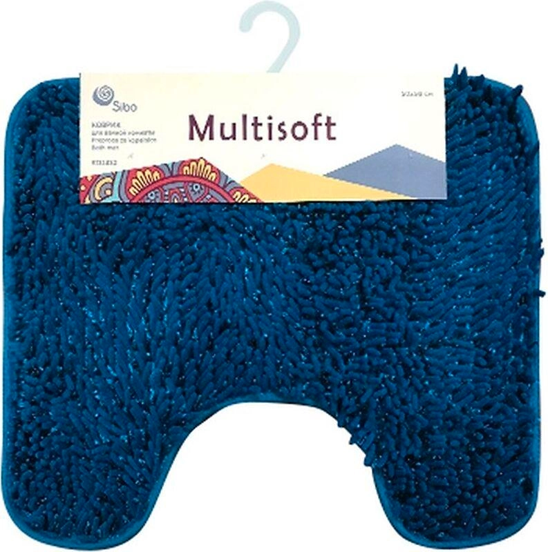 Коврик для туалета Sibo Multisoft 60х50 см ворсовой голубой