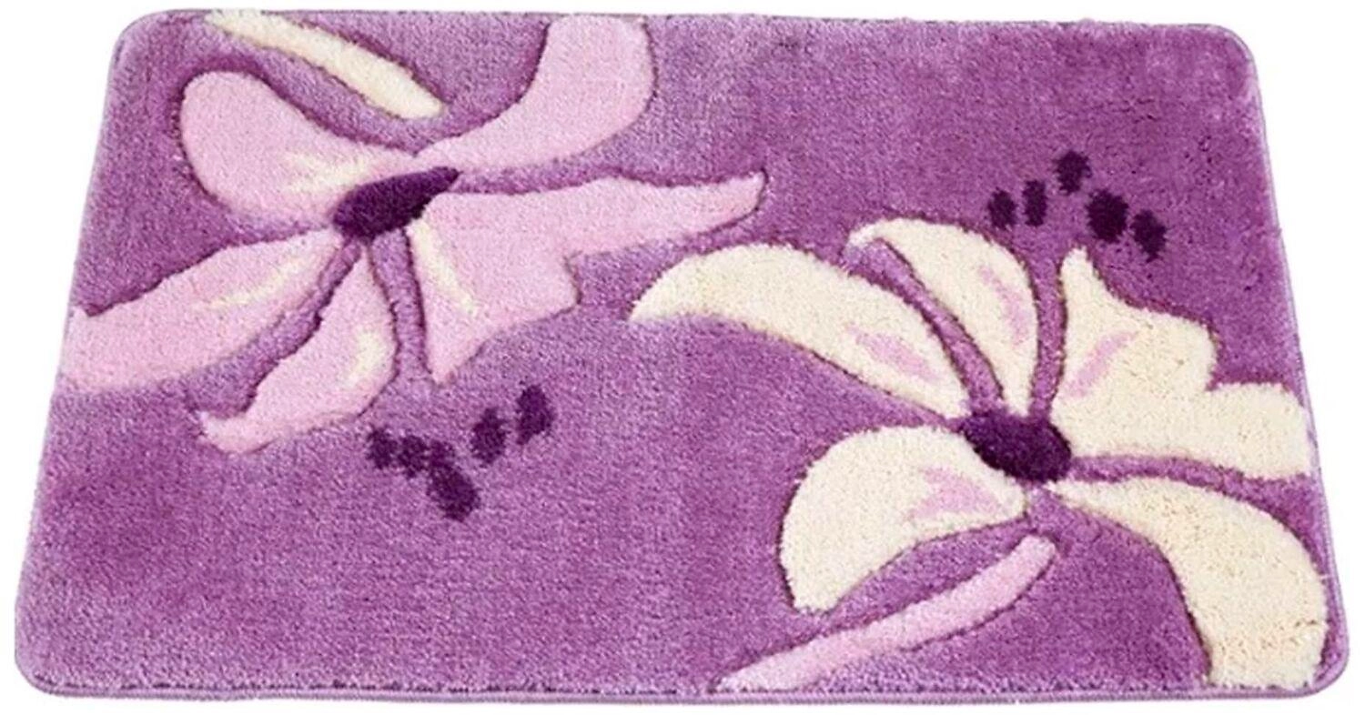 Коврик для ванной комнаты Aquarius 55х90 см ворсовый розовый