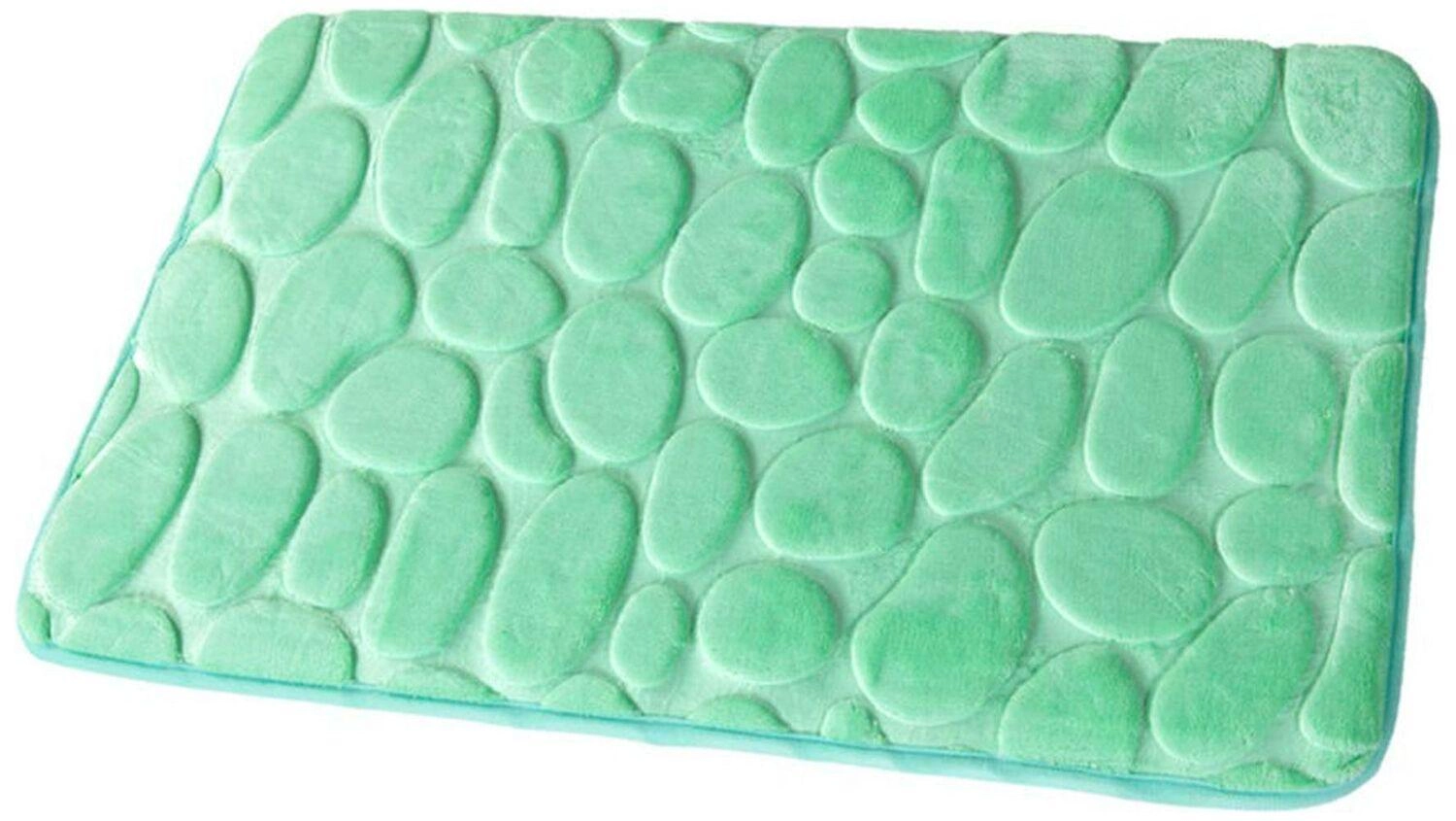 Коврик для ванной комнаты Aquarius Камушки 3D 40х60 см ворсовый мятный