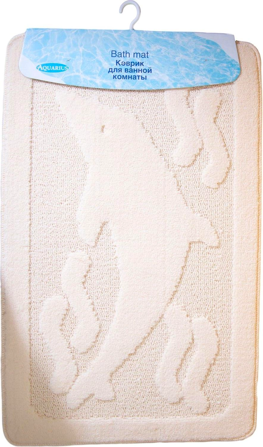Коврик для ванной комнаты Aquarius Sea 50х80 см ворсовый бежевый