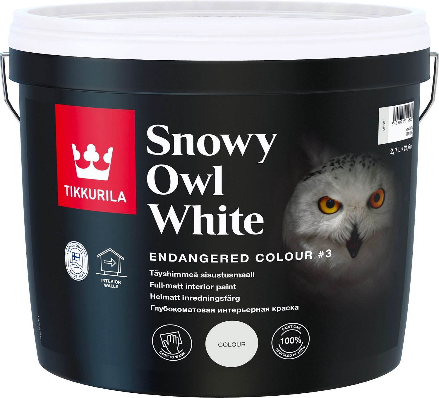 Краска интерьерная Tikkurila Endangered Colour глубокоматовая белая 2,7 л