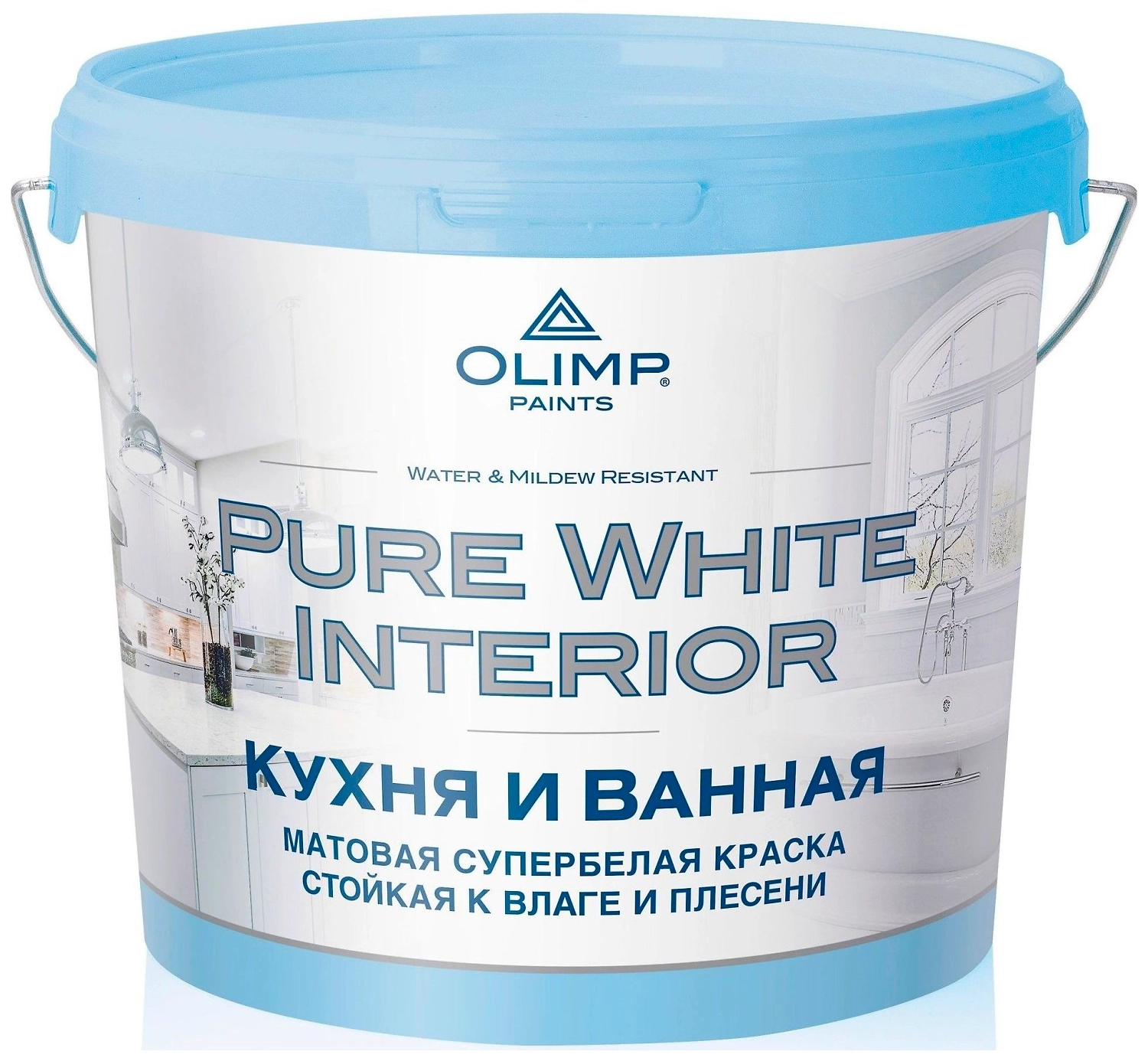 Краска интерьерная OLIMP матовая белая 5 л