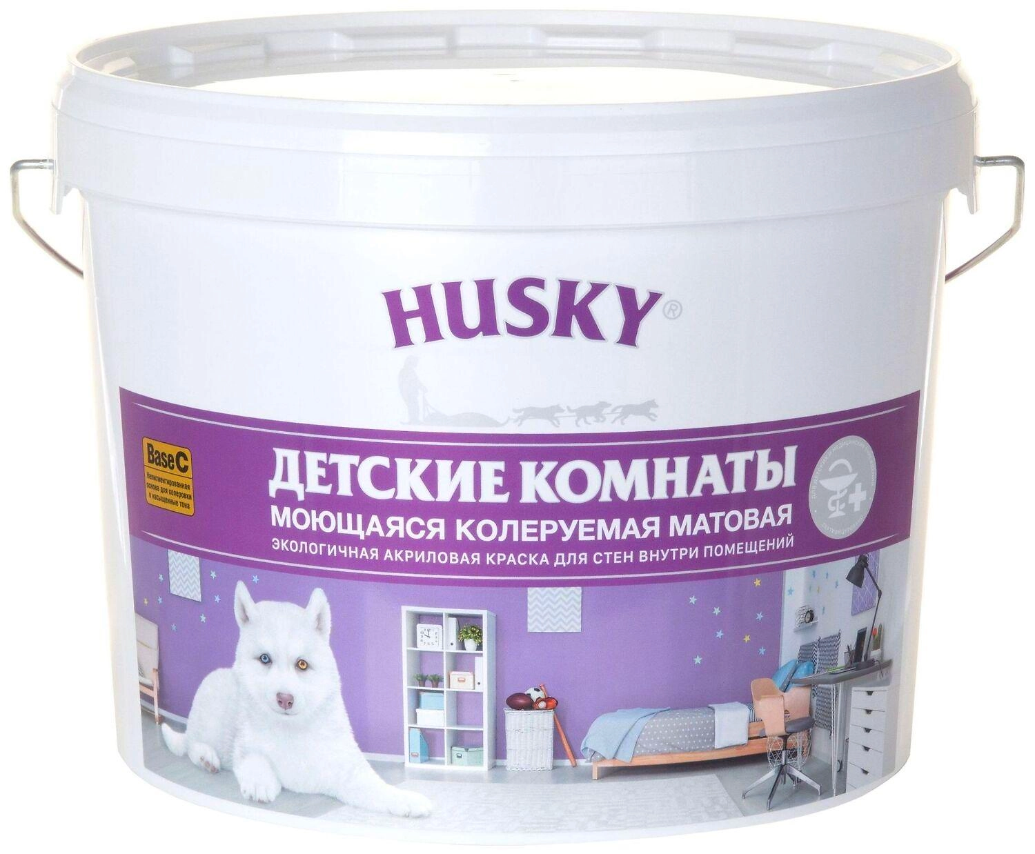 Краска интерьерная HUSKY матовая база C 9 л
