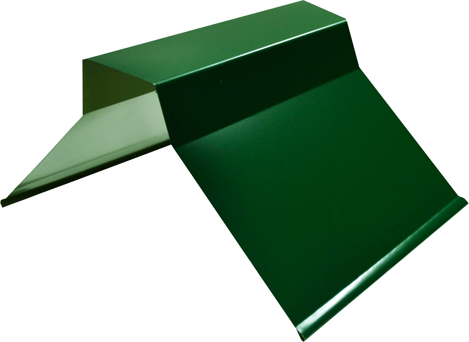 Конек с планкой Таврос зеленый 2000х150х150 мм