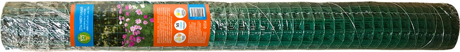 Сетка металлическая в пластике GARDEN SHOW ячейка 25,4х25,4х0,85/1,2 мм 1х5 м