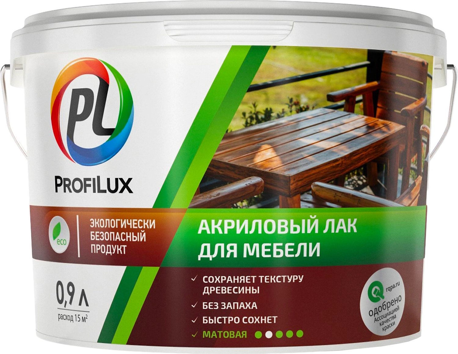 Лак мебельный Profilux тик матовый 0,9 л