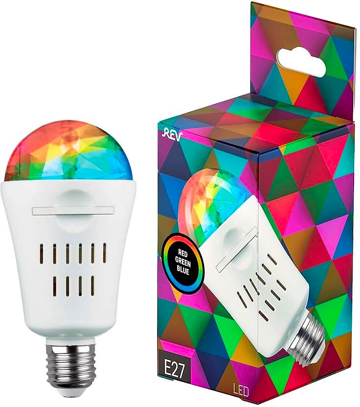 Светодиодная диско-лампа REV E27 4 Вт груша