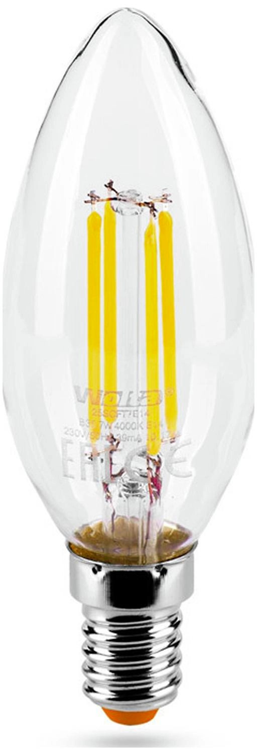 Светодиодная лампа Wolta FILAMENT E14 7 Вт филаментная 730 лм 4000 К свеча