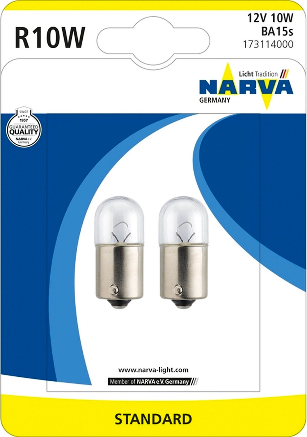 Галогенная лампа NARVA X-tremeVision R10W BA15s 10 Вт