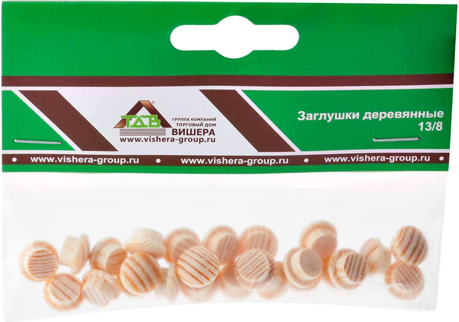 Мебельная заглушка древесина светло-коричневая 8 мм 25 шт