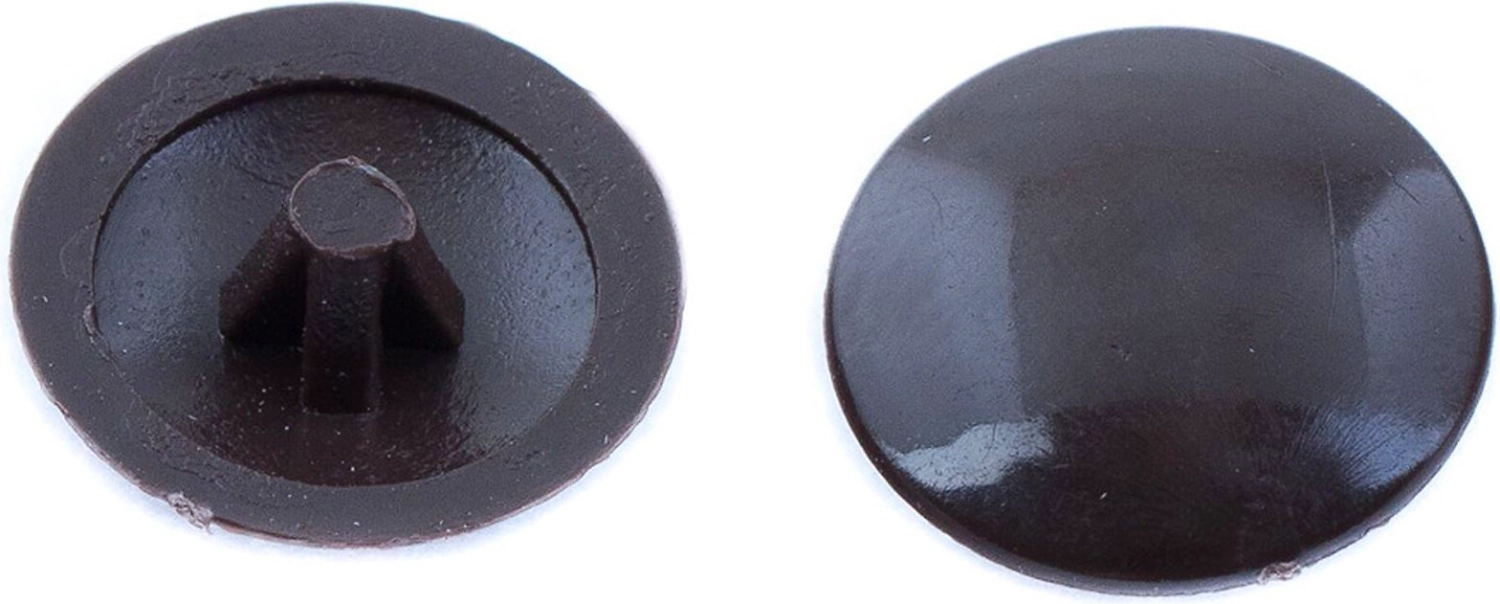 Мебельная заглушка пластик темно-коричневые 12 мм 40 шт