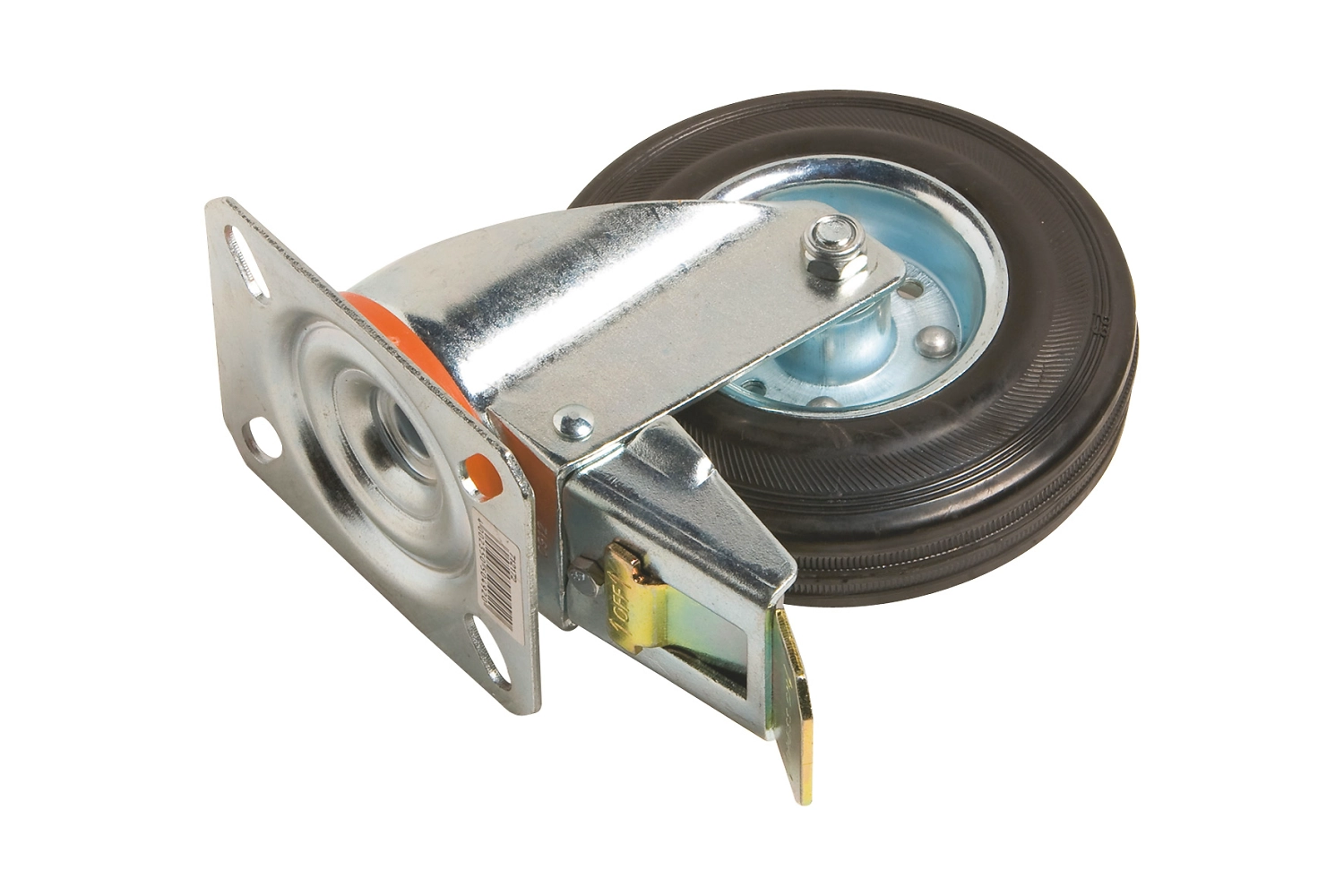 Ролик поворотный для мебели LUX-TOOLS с фиксацией, диаметр 125 мм