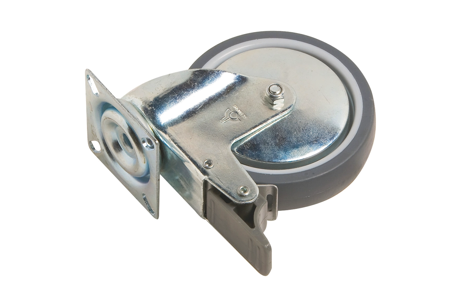 Ролик поворотный для мебели LUX-TOOLS с фиксацией, диаметр 100 мм