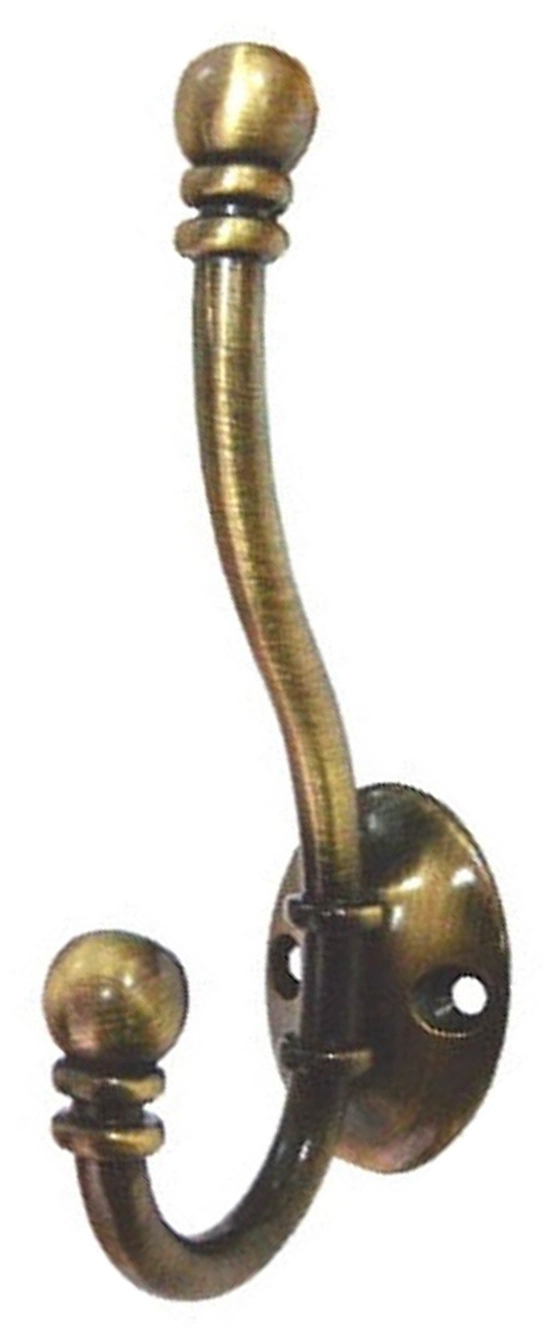 Мебельный крючок BOYARD одинарный старинная латунь