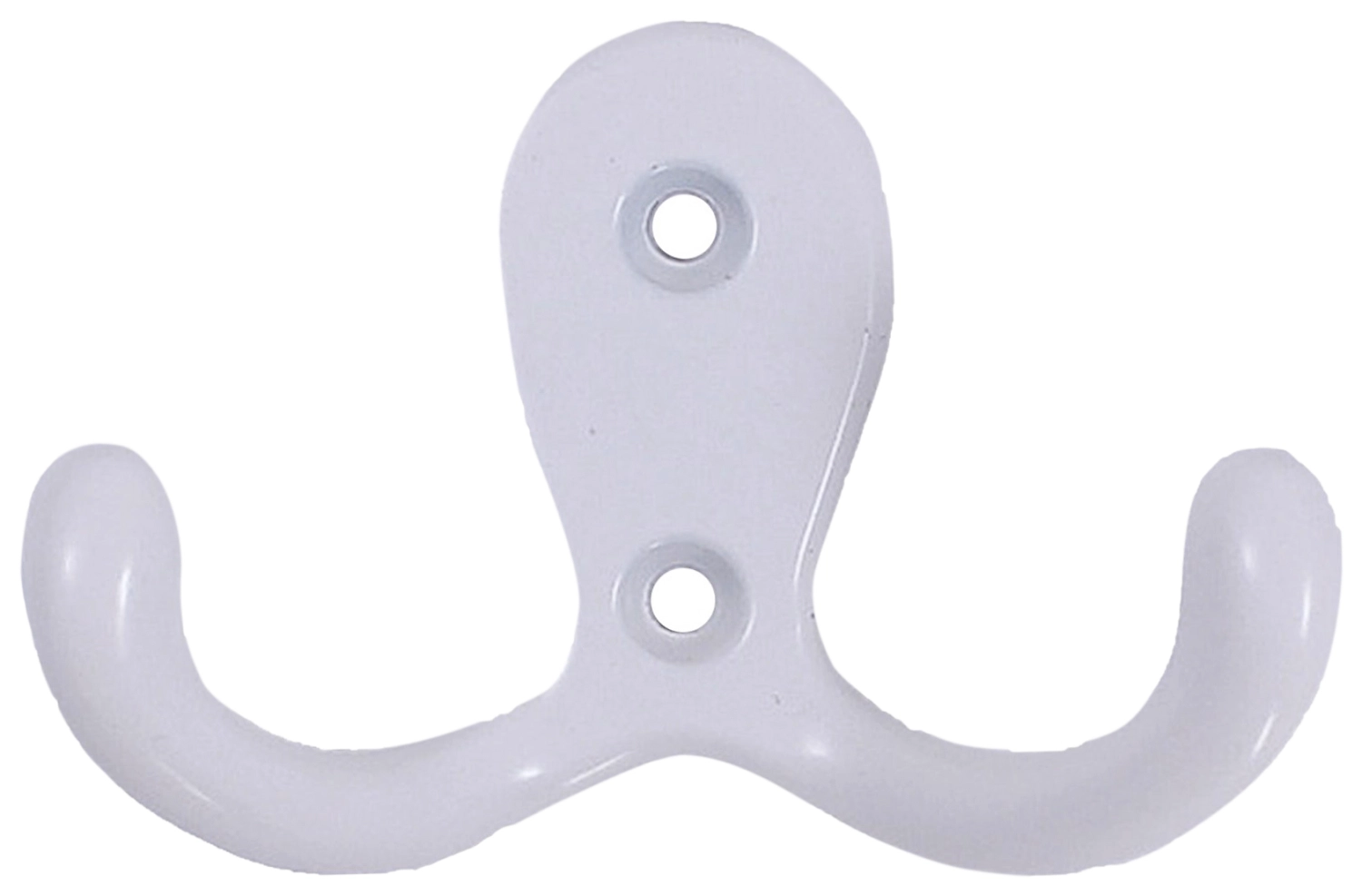 Крючок мебельный Larvij двойной белый 