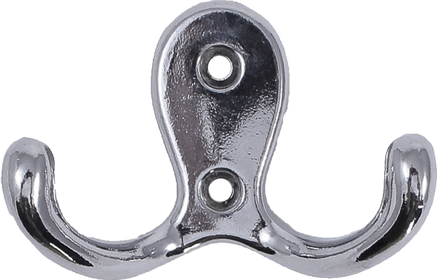 Крючок мебельный Larvij двойной хром 