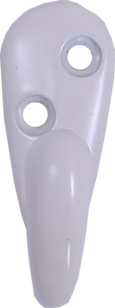 Крючок мебельный Larvij одинарный белый 