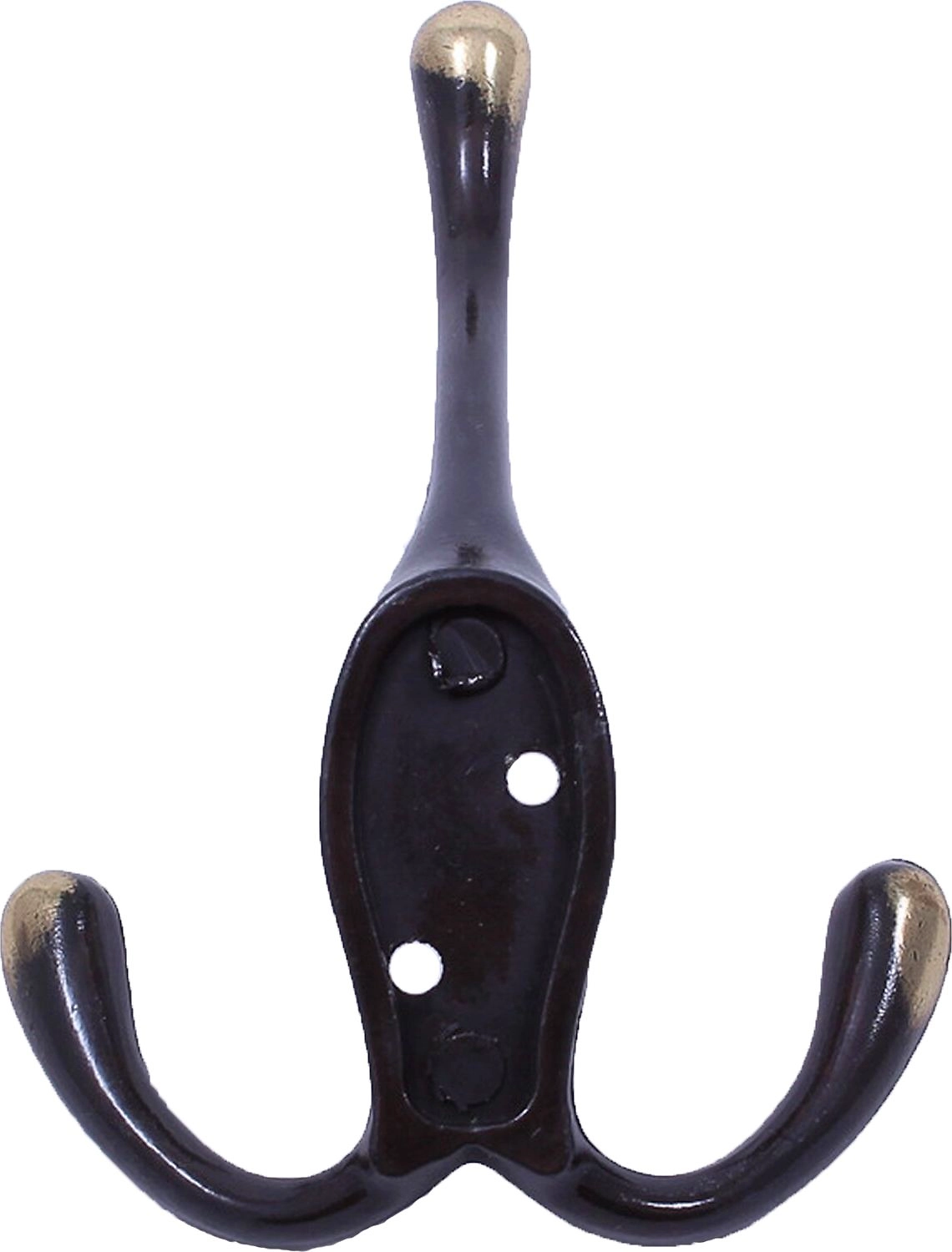 Крючок мебельный Larvij тройной латунь антик 