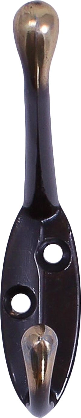 Крючок мебельный Larvij LK0401AB двойной антик латунь