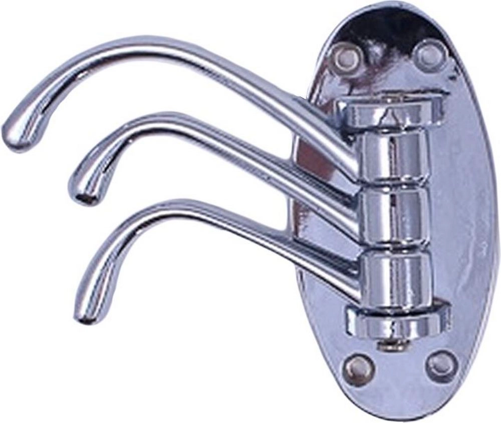 Крючок мебельный Larvij HK0903C Swivel тройной хром