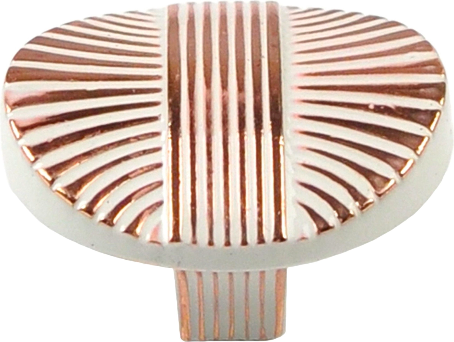 Мебельная ручка-кнопка JET 194 белый глянец с золотом